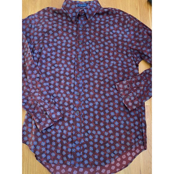 Vintage Ralph Lauren Chaps L Paisley Print Shirt Long Sleeve Button-Up Shirt - Picture 4 of 8